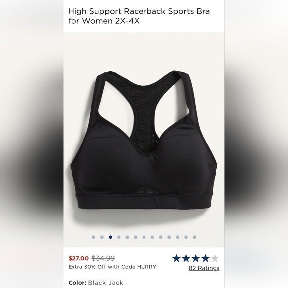 Old Navy Other - Old Navy 4x Black Sports Bra